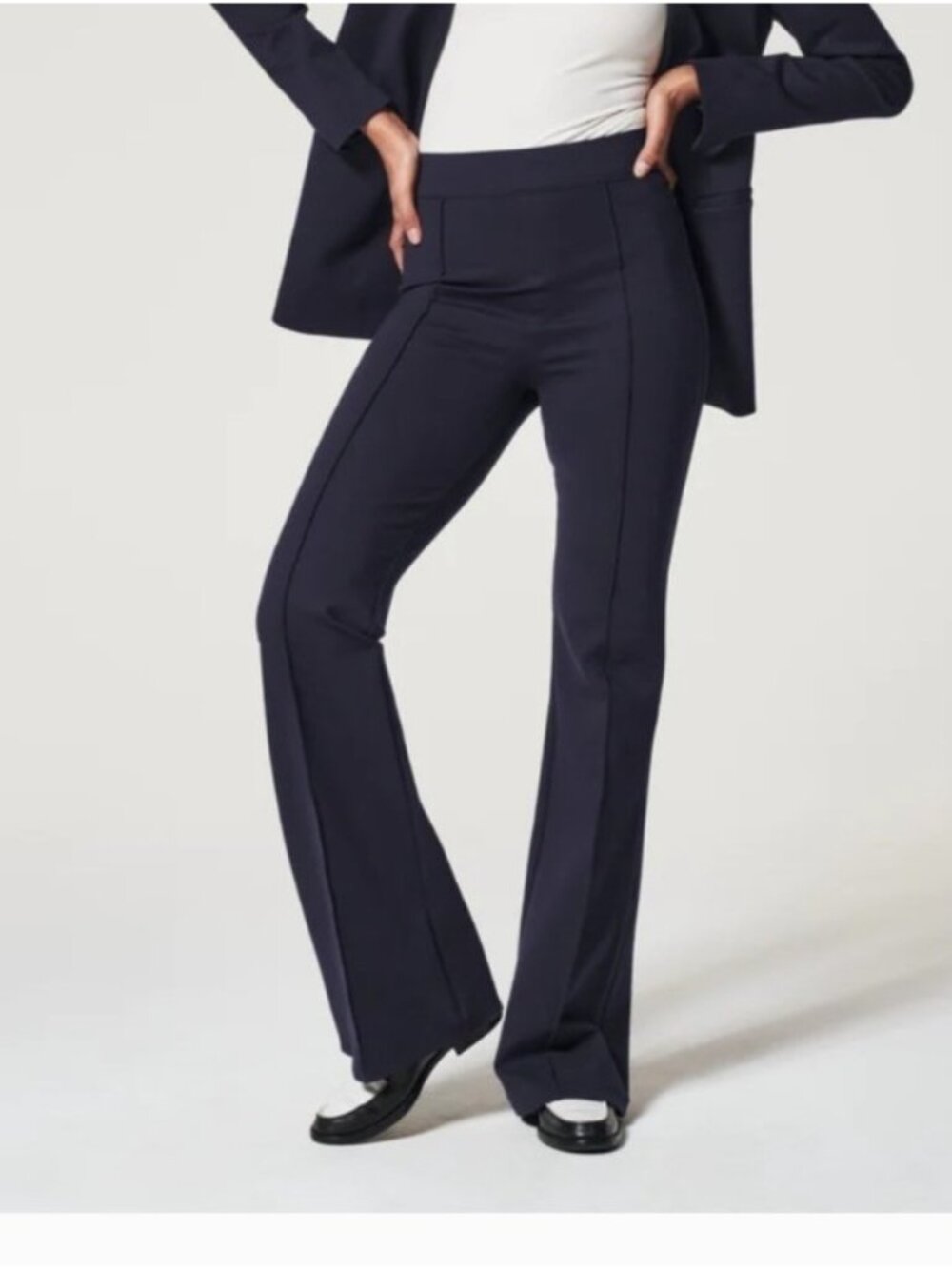 SPANX Navy Boot-Cut Flare Pants